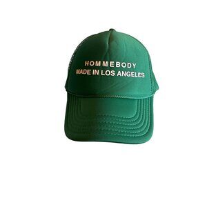 Hommebody Green Mesh Trucker Hat Made In Los Angeles Adjustable Snapback